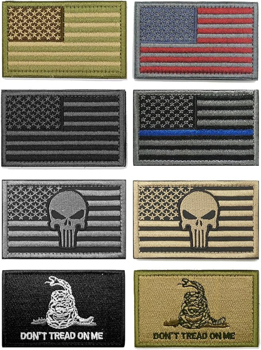 8 Pieces American Flag Patch Set